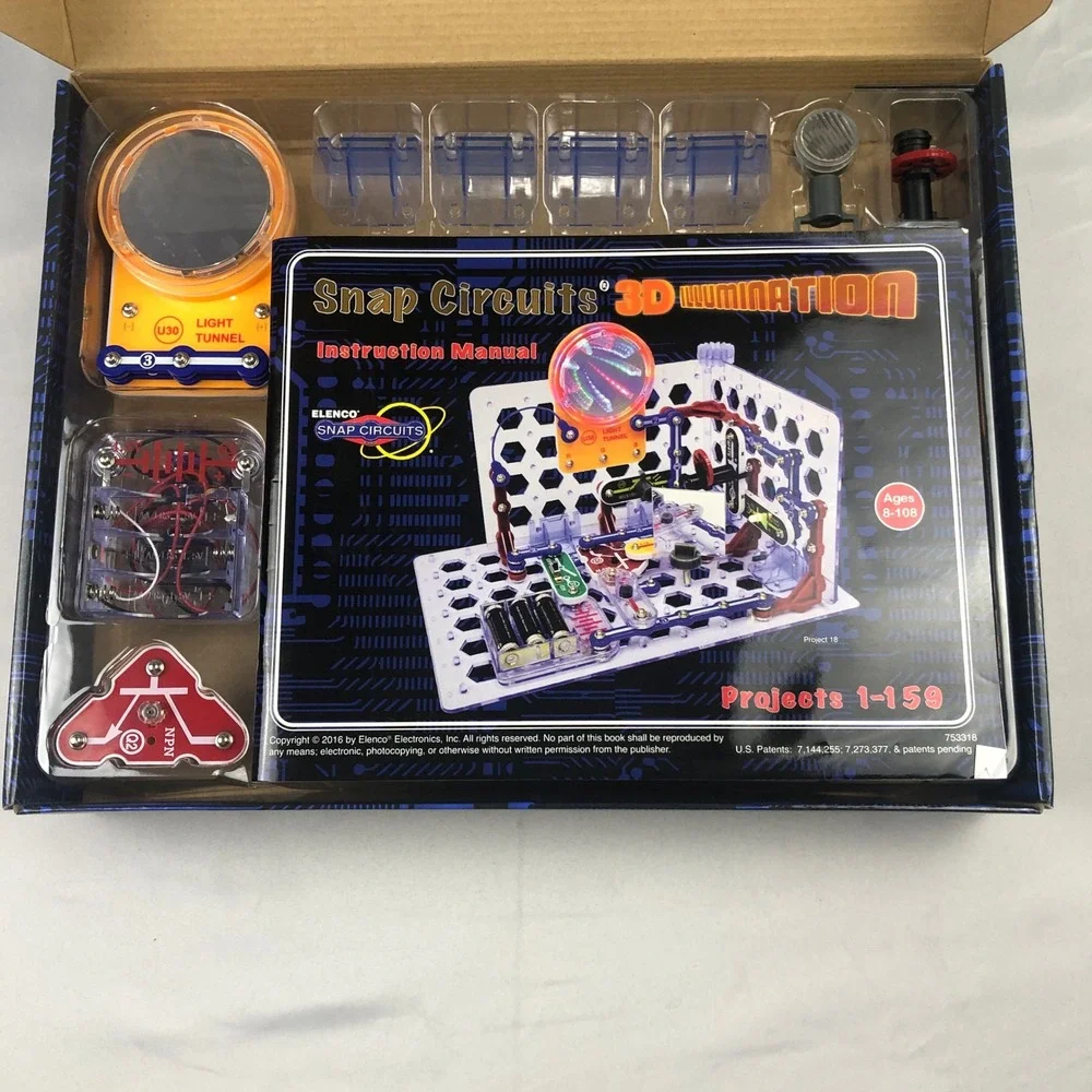 Elenco Snap Circuits 3D Illumination Electronics Exploration Kit SC-3Di READ